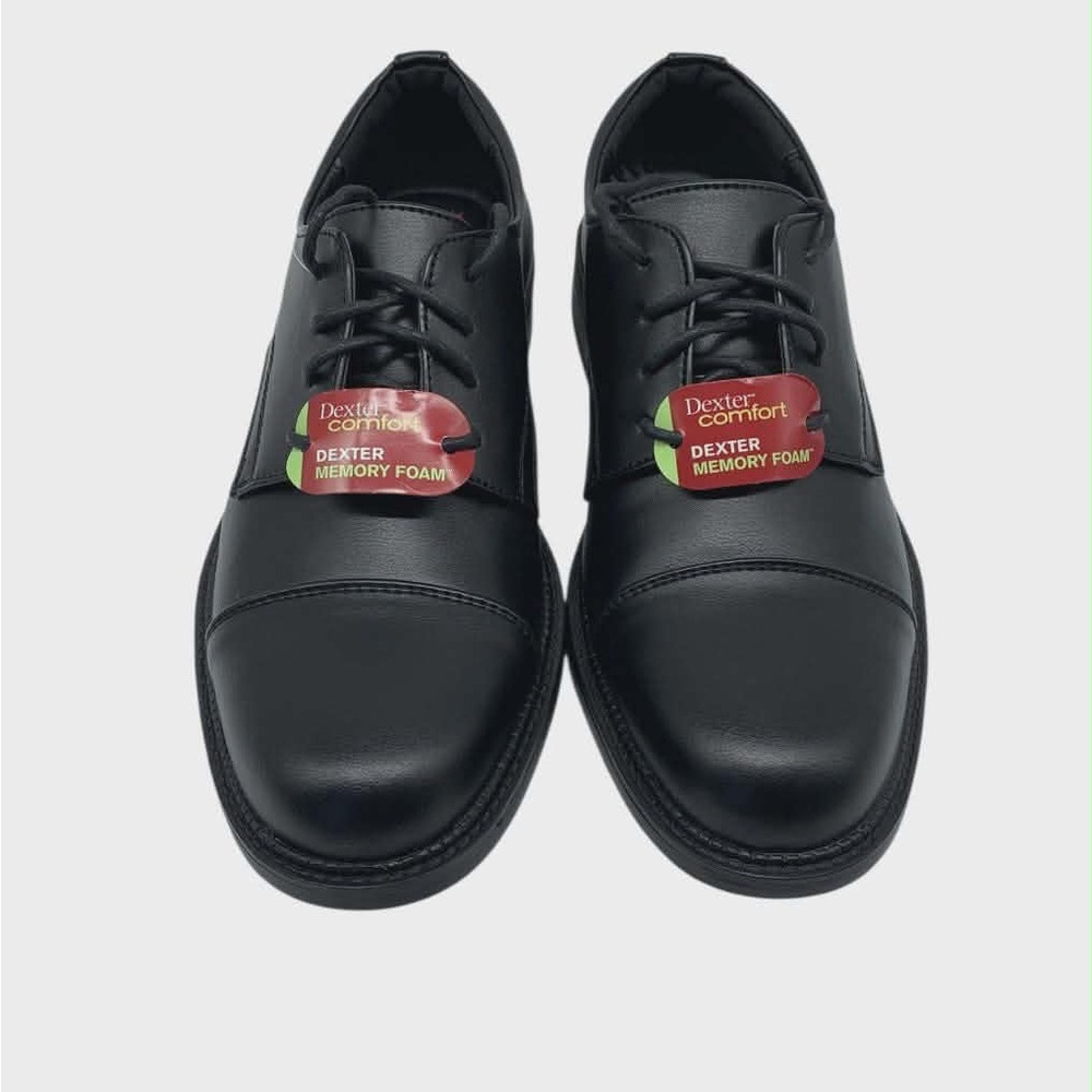 BNWT Dexter Comfort Black Archer Cap-Toe Dress Shoes